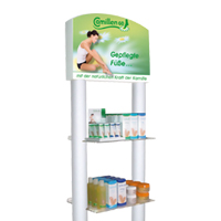 Display fÜr Fußpflegeprodukte