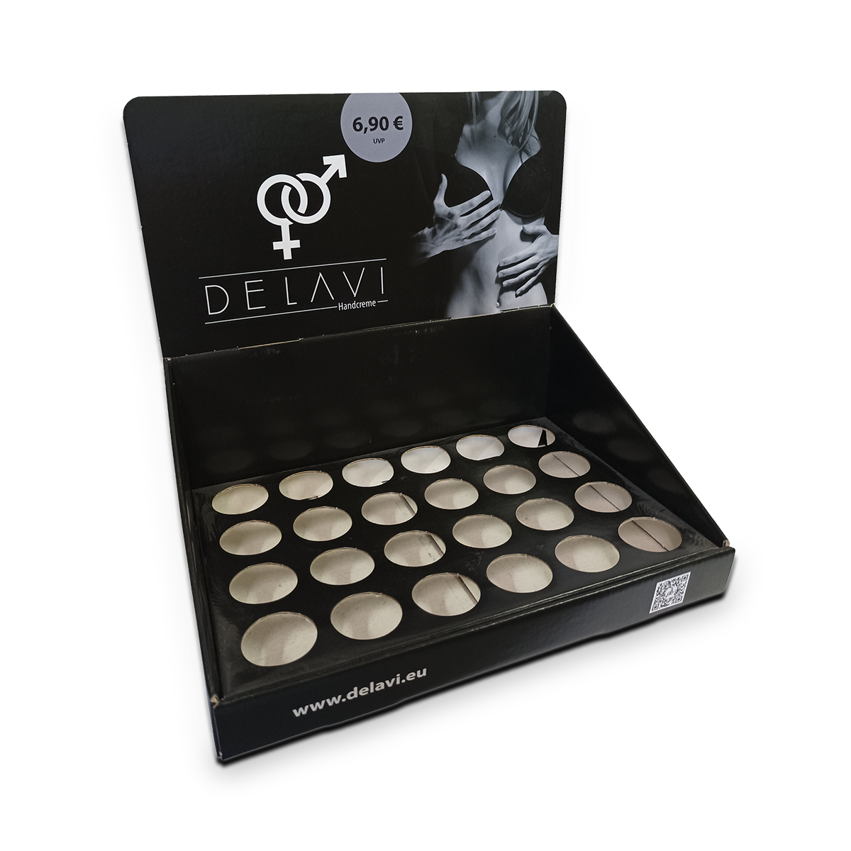 Fotografie des Delavi Displays