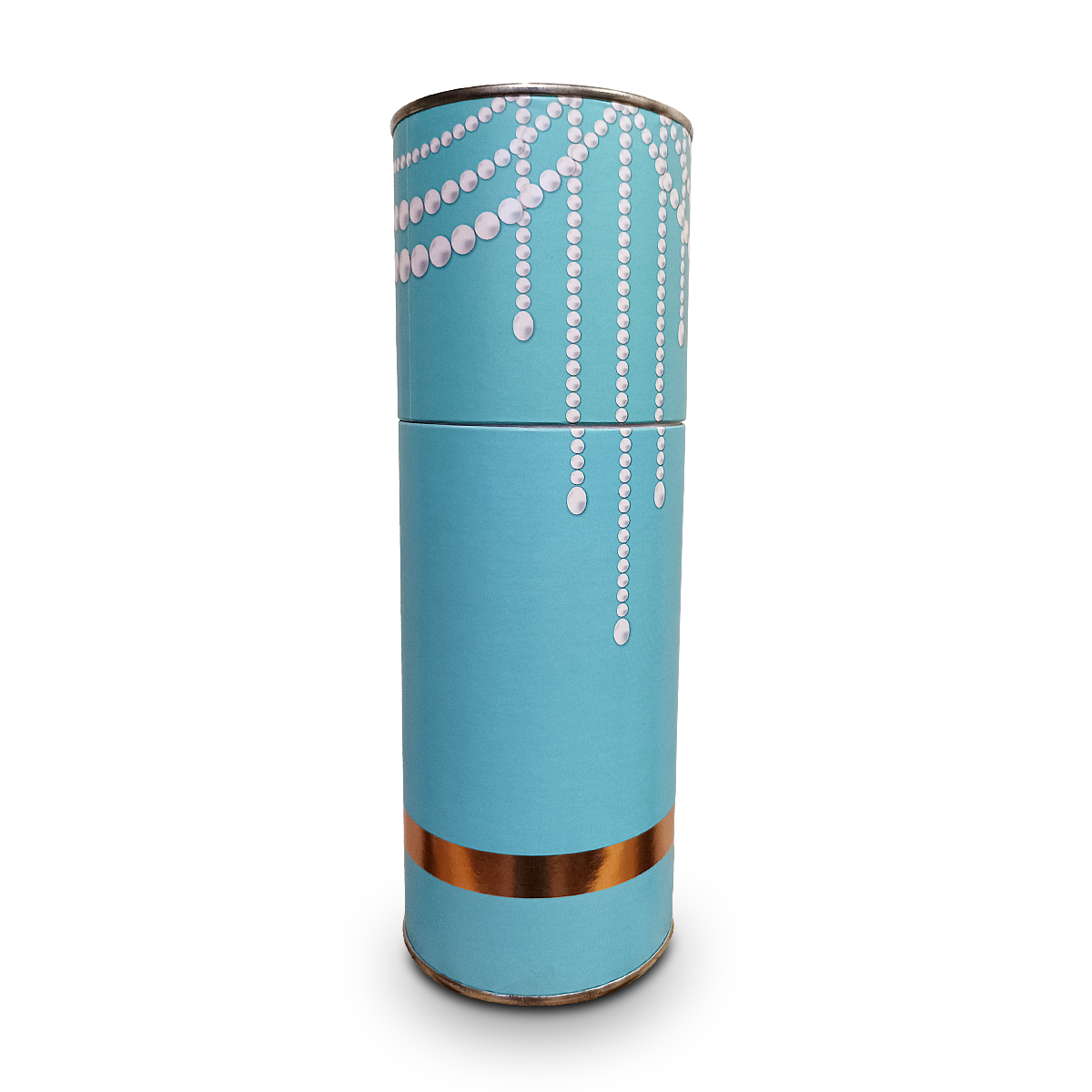 Blaue Dose für Geschenke