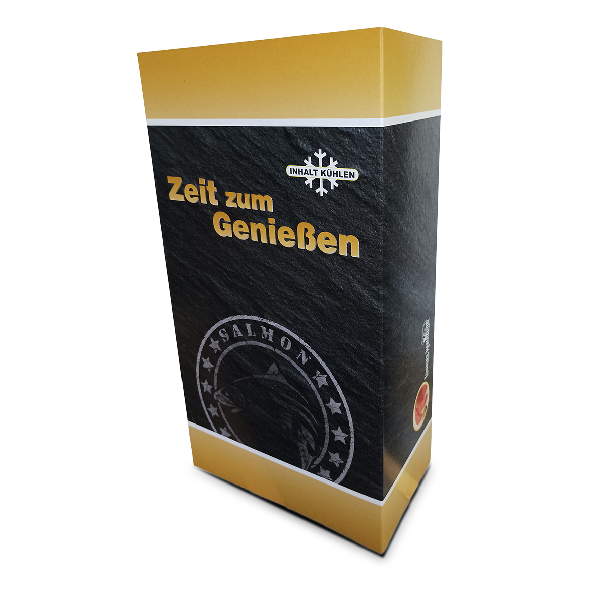 Fotografie eines schwarz-gold bedruckten Schubers